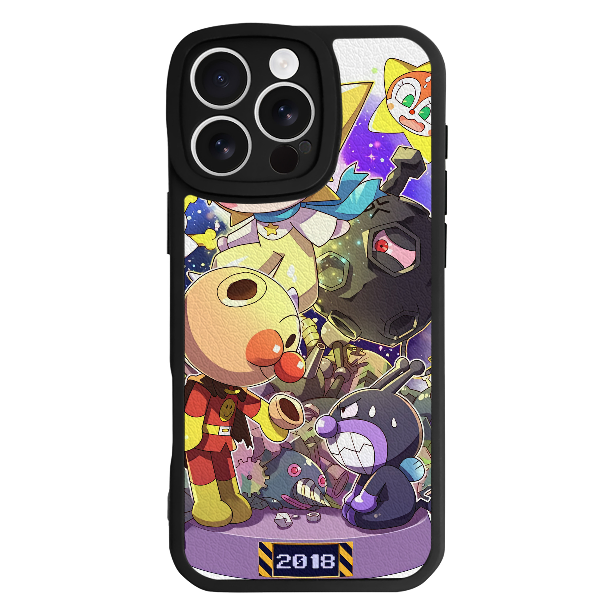 （画像用） アンパンマン Anpanman 【iPhone 16シリーズ対応】シリコンスマホケース（レザー調） 材質：シリコン